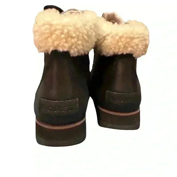 Sorel Women's Harlow Cozy Lace Up Booties Black Gray 7.5 hiking leather winter - Picture 9 of 14